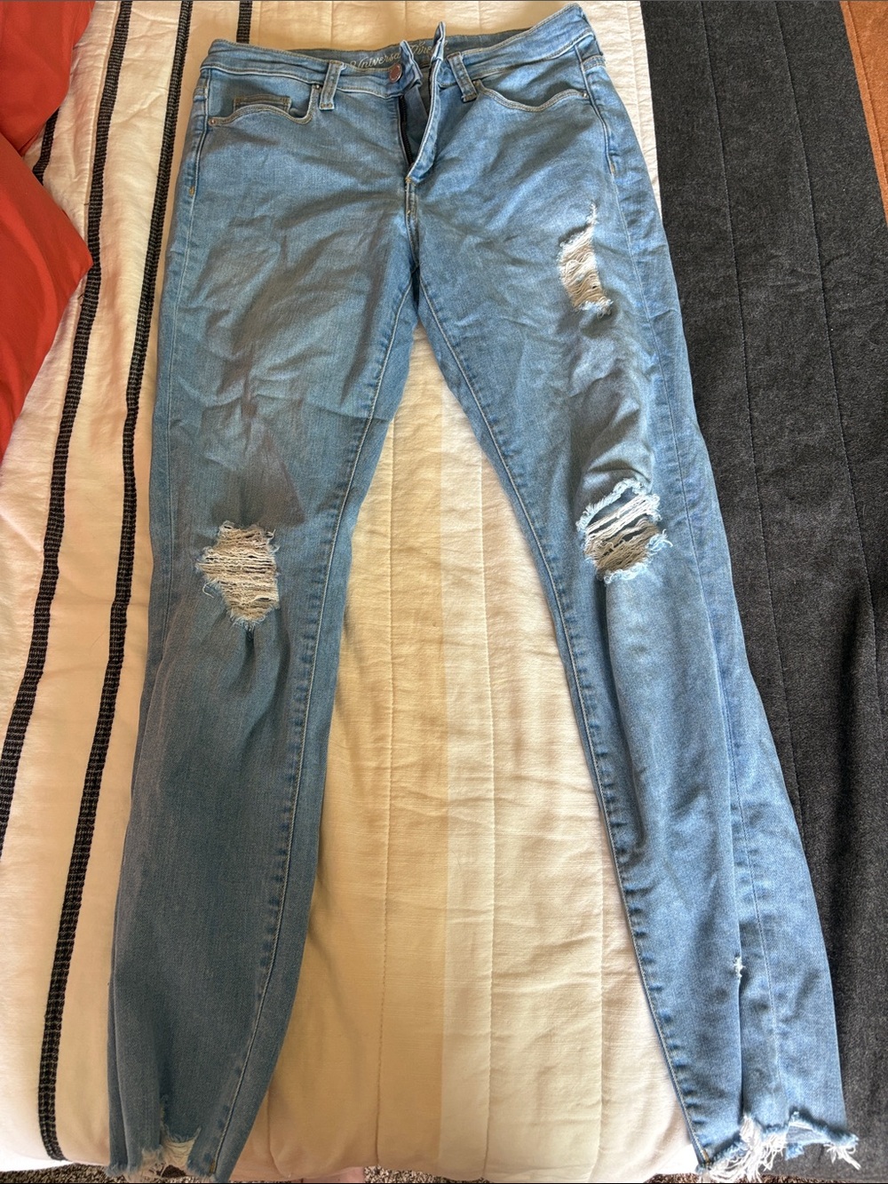 Universal Thread Light Blue Distressed Skinny Jeans